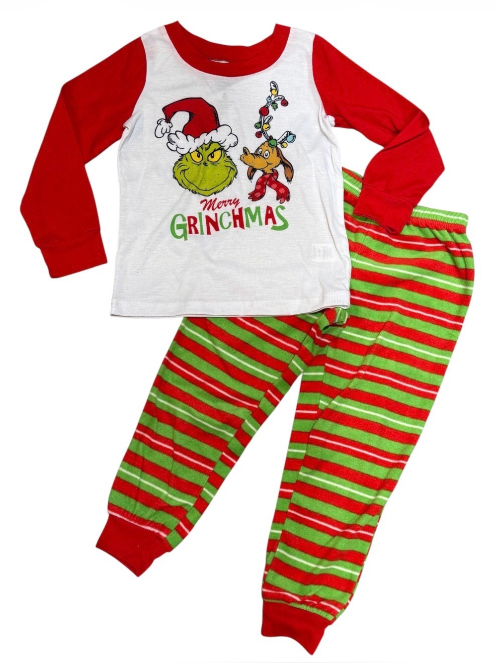 Dr. Seuss The Grinch Max Christmas Pajama Set Kids Size 6 Holiday PJs